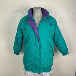 Izzy by Descente Blue and Purple 90s Ski Jacket Sn